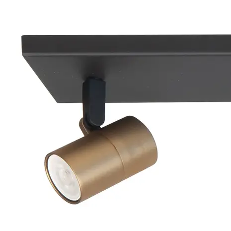 Highlight Spot Picollo 4-flammig L 65 cm inkl mini GU10 schwarz gold