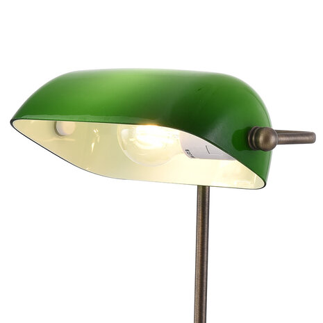 Artdelight Tischlampe Oxford H 37 cm Bronze grün Artdelight Tischlampe Oxford H 37 cm Bronze grün