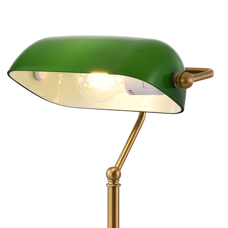 Artdelight Tischlampe Stanford H 37 cm gold grün Artdelight Tischlampe Stanford H 37 cm gold grün