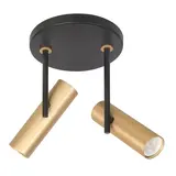 Highlight Spot Trend 2 Licht Ø 15 cm inkl mini GU10 schwarz gold Highlight Spot Trend 2 Licht Ø 15 cm inkl mini GU10 schwarz gold