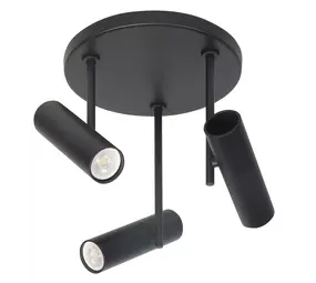 Highlight Spot Trend 3 Licht Ø 20 cm inkl mini GU10 schwarz Highlight Spot Trend 3 Licht Ø 20 cm inkl mini GU10 schwarz