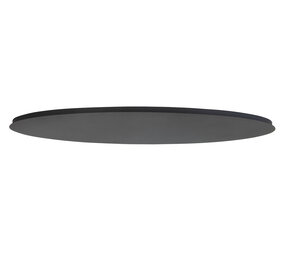 Ylumen Deckenfliese oval 140 x 50 cm ohne Löcher schwarz