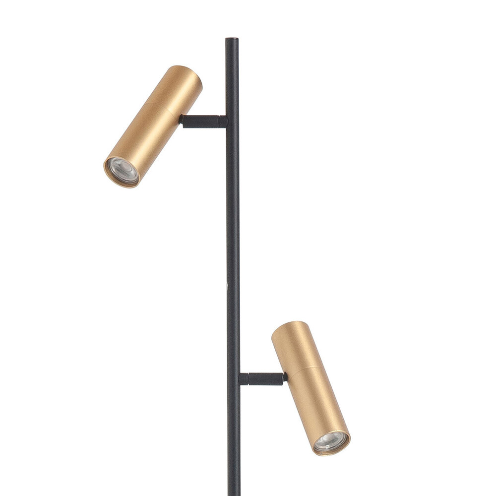 Highlight Stehleuchte Trend 2 Licht H 141 cm inkl mini GU10 schwarz gold Highlight Stehleuchte Trend 2 Licht H 141 cm inkl mini GU10 schwarz gold