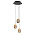 Hängeleuchte Golden Egg 3-Licht Ø 25 cm bernstein-schwarz Hängeleuchte Golden Egg 3-Licht Ø 25 cm bernstein-schwarz