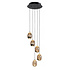 Hängeleuchte Golden Egg 5 Lichter Ø 30 cm bernstein-schwarz Hängeleuchte Golden Egg 5 Lichter Ø 30 cm bernstein-schwarz