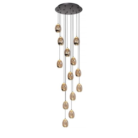 Highlight Hängeleuchte Golden Egg 14 light Vide Ø 50 cm bernstein-schwarz Highlight Hängeleuchte Golden Egg 14 light Vide Ø 50 cm bernstein-schwarz