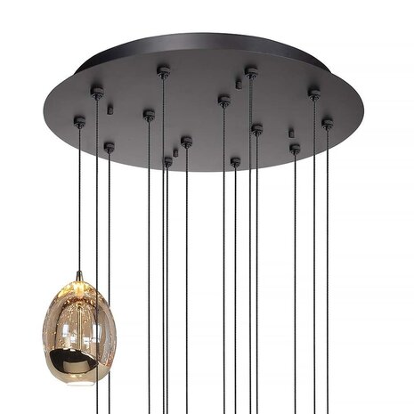 Highlight Hängeleuchte Golden Egg 14 light Vide Ø 50 cm bernstein-schwarz Highlight Hängeleuchte Golden Egg 14 light Vide Ø 50 cm bernstein-schwarz
