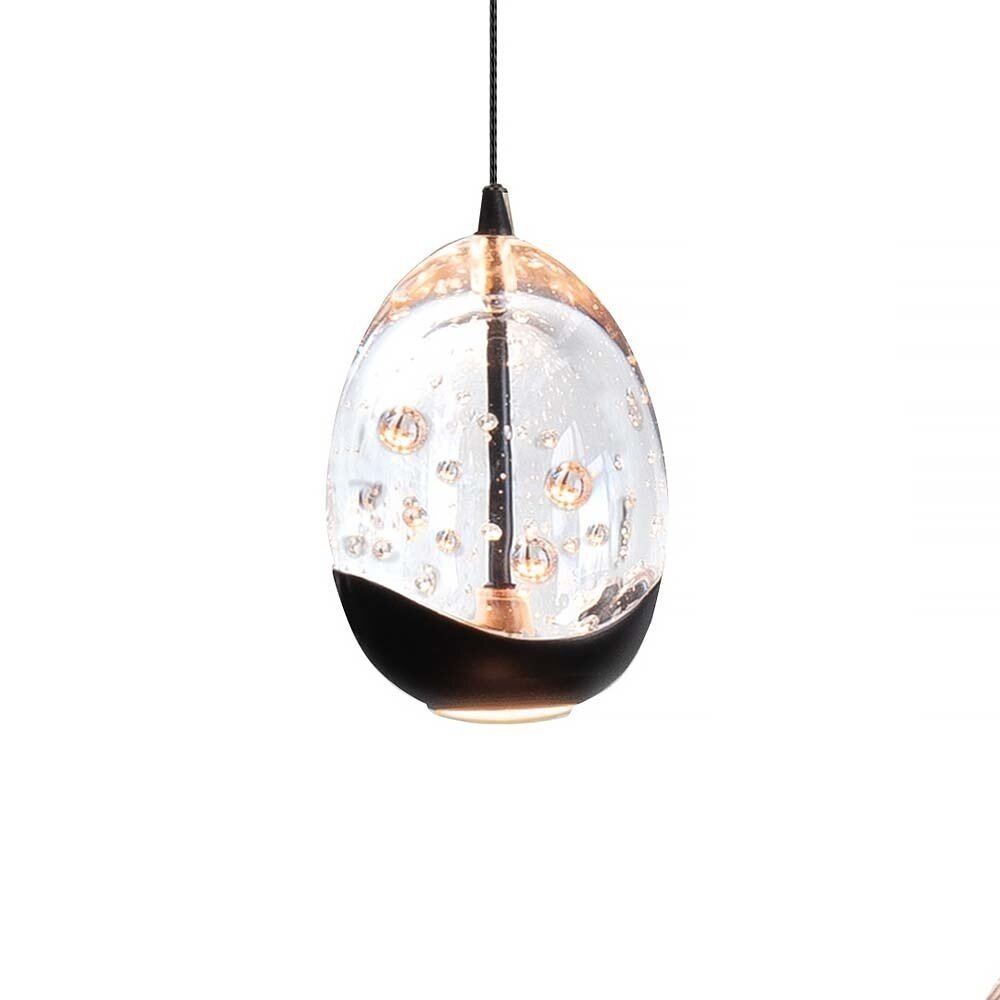 Highlight Hängeleuchte Clear Egg oval 8 Licht L 100 cm klar-schwarz Highlight Hängeleuchte Clear Egg oval 8 Licht L 100 cm klar-schwarz