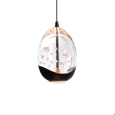 Highlight Hängeleuchte Clear Egg oval 8 Licht L 100 cm klar-schwarz Highlight Hängeleuchte Clear Egg oval 8 Licht L 100 cm klar-schwarz