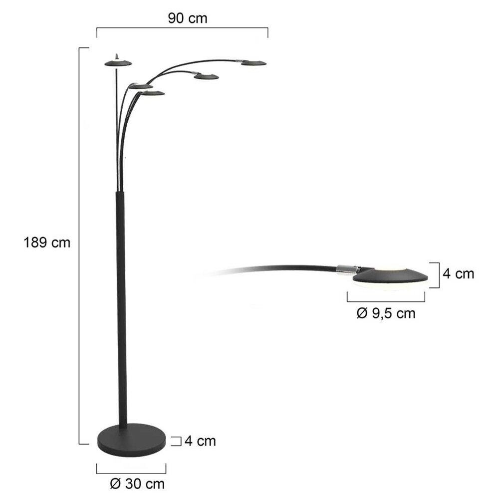 Mexlite Stehleuchte synna LED Stahl Mexlite Stehleuchte synna LED Stahl