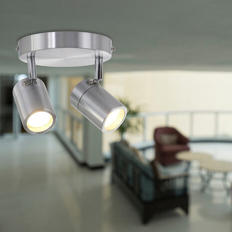 Mexlite Spot Uprund IP44 LED 2487st Stahl