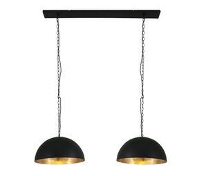 Steinhauer Pendelleuchte Halbkreis 2556 schwarz gold