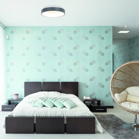 Steinhauer Ringlede Deckenleuchte Ø 38 cm 2562 schwarz Steinhauer Ringlede Deckenleuchte Ø 38 cm 2562 schwarz