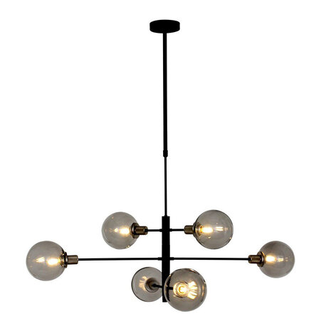 Steinhauer Hängeleuchte Constellation 6 Lichter Ø 105 cm 2709 schwarz Steinhauer Hängeleuchte Constellation 6 Lichter Ø 105 cm 2709 schwarz