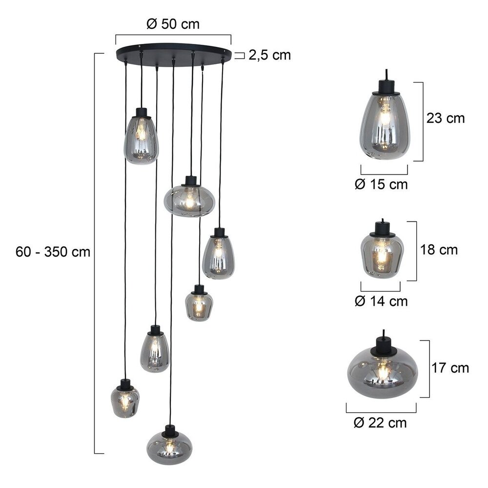 Steinhauer Hängeleuchte reflexion Ø 50 cm 2679 schwarz Steinhauer Hängeleuchte reflexion Ø 50 cm 2679 schwarz