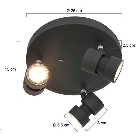 Steinhauer Spot natasha LED 790z5w schwarz Steinhauer Spot natasha LED 790z5w schwarz