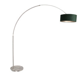 Steinhauer Stehleuchte Sparkled light 8124 Stahl Schirm grün Velour Steinhauer Stehleuchte Sparkled light 8124 Stahl Schirm grün Velour