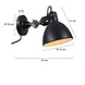 Mexlite Wandleuchte cera 7647zw schwarz Mexlite Wandleuchte cera 7647zw schwarz