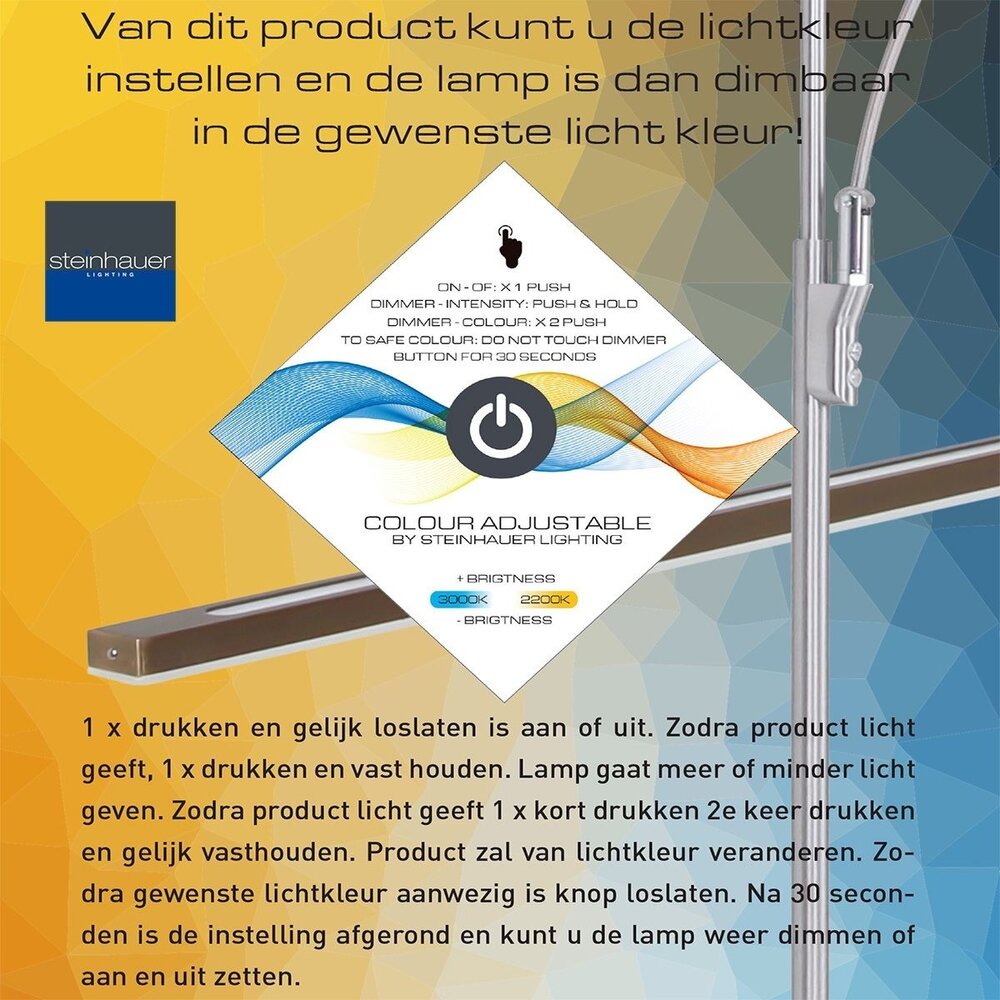 Steinhauer Hängeleuchte motion LED 7970st Stahl