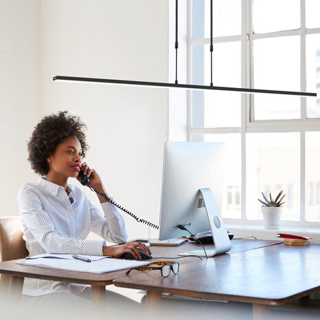 Steinhauer Hängeleuchte Zelena L 155 cm 7971zw schwarz