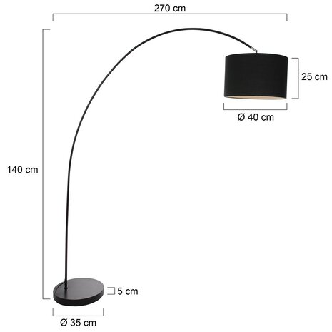 Mexlite Stehlampe solva 7976zw schwarzer schirm Mexlite Stehlampe solva 7976zw schwarzer schirm