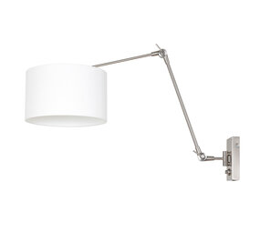Steinhauer Wandleuchte prestige chic 8108 stahl schirm weiß leinen Steinhauer Wandleuchte prestige chic 8108 stahl schirm weiß leinen