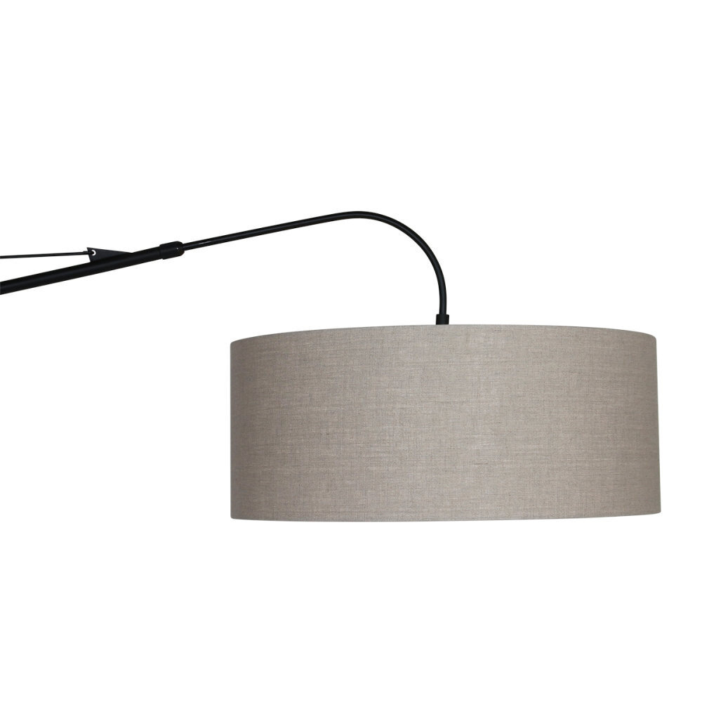 Steinhauer Wandleuchte elegant edel 9324 schwarzer Schirm graues Leinen grob Steinhauer Wandleuchte elegant edel 9324 schwarzer Schirm graues Leinen grob