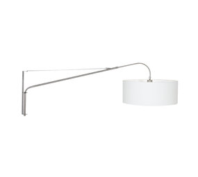 Steinhauer Wandleuchte elegant edel 9328 Stahl Schirm weiß Leinen grob Steinhauer Wandleuchte elegant edel 9328 Stahl Schirm weiß Leinen grob