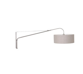 Steinhauer Wandleuchte elegant edel 9329 Stahl Schirm grau Leinen grob Steinhauer Wandleuchte elegant edel 9329 Stahl Schirm grau Leinen grob