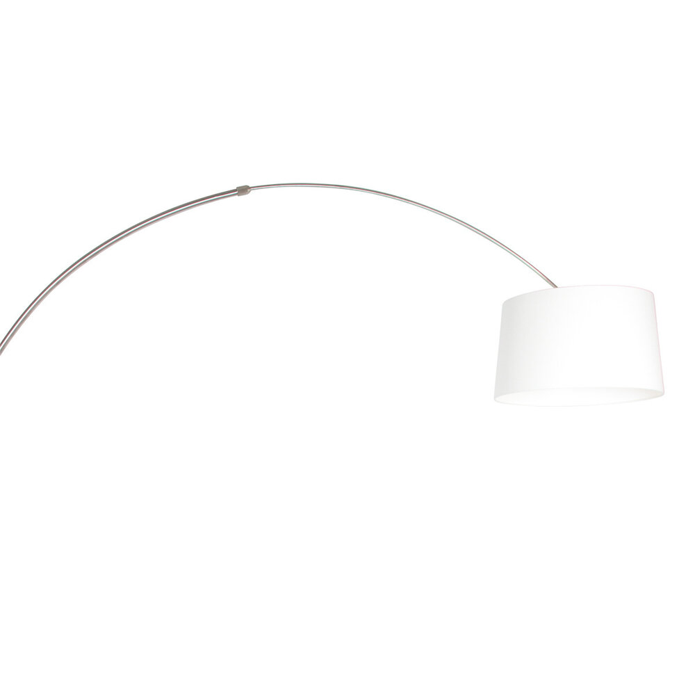 Steinhauer Stehleuchte Bogenlampe Sparkled light 9675 Stahlschirm Leinen weiß Steinhauer Stehleuchte Bogenlampe Sparkled light 9675 Stahlschirm Leinen weiß
