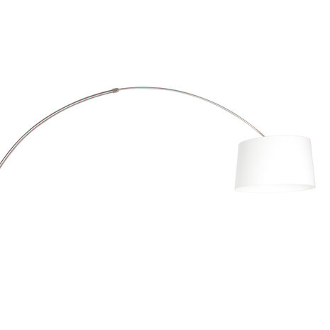 Steinhauer Stehleuchte Bogenlampe Sparkled light 9675 Stahlschirm Leinen weiß Steinhauer Stehleuchte Bogenlampe Sparkled light 9675 Stahlschirm Leinen weiß