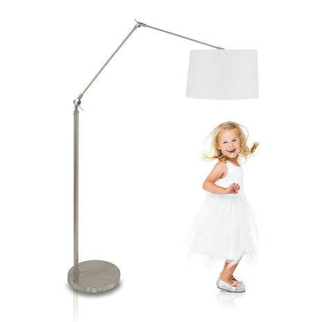 Steinhauer Stehleuchte prestige chic 9719 stahl schirm leinen weiß Steinhauer Stehleuchte prestige chic 9719 stahl schirm leinen weiß