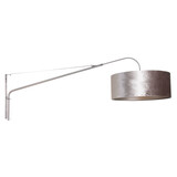 Steinhauer Wandleuchte elegant edel 8131 stahl silber velour schirm gold Steinhauer Wandleuchte elegant edel 8131 stahl silber velour schirm gold