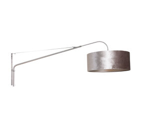Steinhauer Wandleuchte elegant edel 8131 stahl silber velour schirm gold Steinhauer Wandleuchte elegant edel 8131 stahl silber velour schirm gold