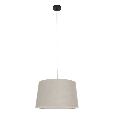 Steinhauer Hängeleuchte Sparkled light 8191 schwarzer Schirm leinengrau