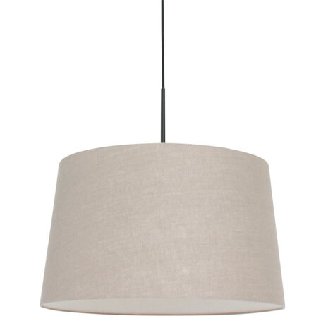 Steinhauer Hängeleuchte Sparkled light 8191 schwarzer Schirm leinengrau