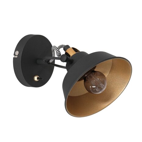 Mexlite Wandleuchte Nove Ø 15 cm schwarz Mexlite Wandleuchte Nove Ø 15 cm schwarz