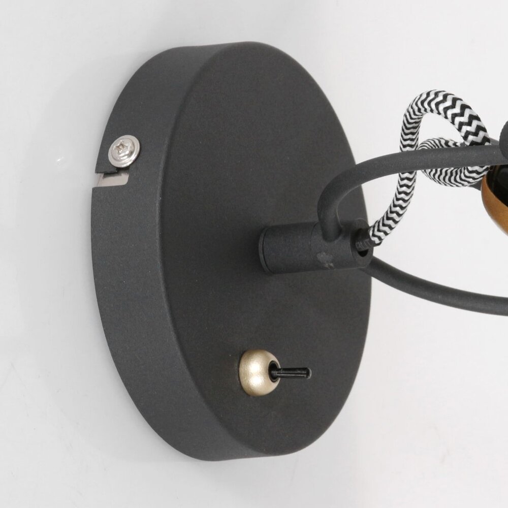 Mexlite Wandleuchte Nove Ø 15 cm schwarz Mexlite Wandleuchte Nove Ø 15 cm schwarz