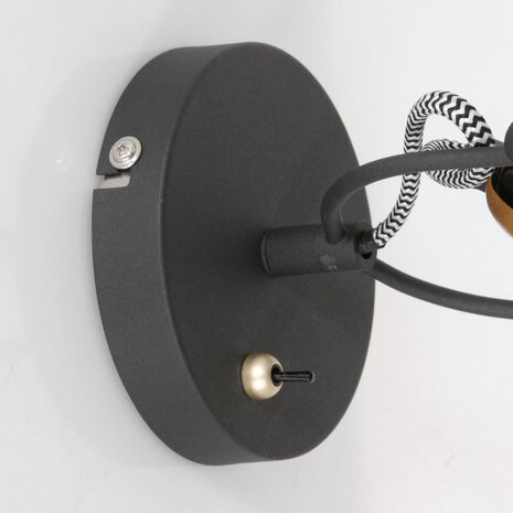 Mexlite Wandleuchte Nove Ø 15 cm schwarz Mexlite Wandleuchte Nove Ø 15 cm schwarz