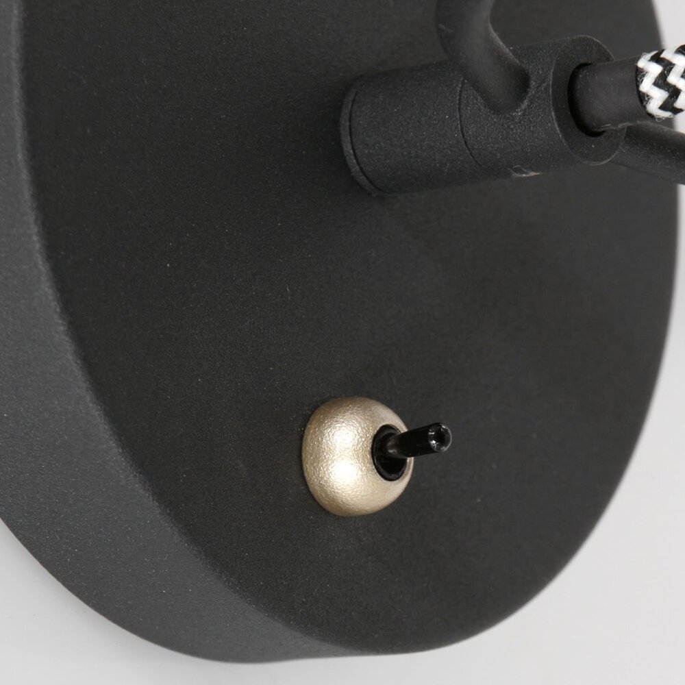 Mexlite Wandleuchte Nove Ø 15 cm schwarz Mexlite Wandleuchte Nove Ø 15 cm schwarz