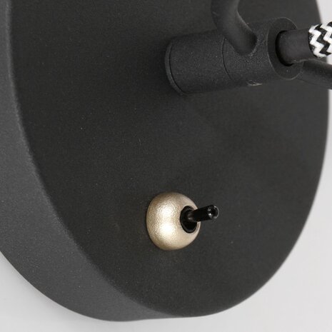 Mexlite Wandleuchte Nove Ø 15 cm schwarz Mexlite Wandleuchte Nove Ø 15 cm schwarz