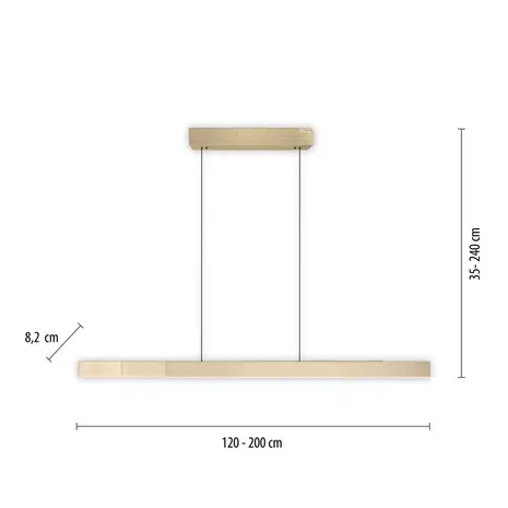 Neuhaus PURE Hängeleuchte e-Lift + e-Slide L 120-200 cm matt gold Neuhaus PURE Hängeleuchte e-Lift + e-Slide L 120-200 cm matt gold