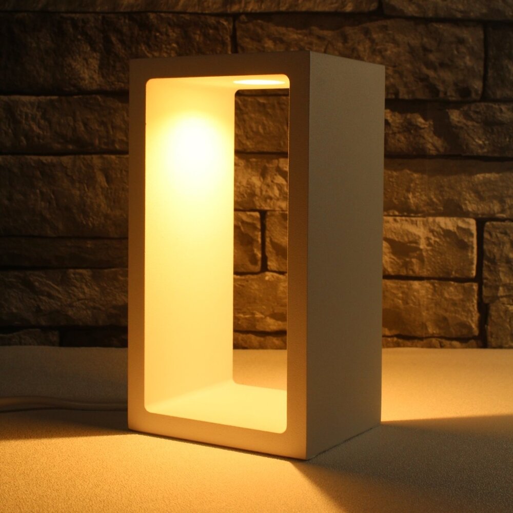 Artdelight Tischleuchte Corridor H 18 cm B 10 cm weiß Artdelight Tischleuchte Corridor H 18 cm B 10 cm weiß