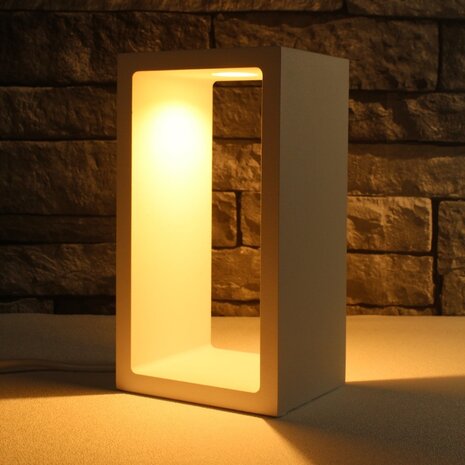 Artdelight Tischleuchte Corridor H 18 cm B 10 cm weiß Artdelight Tischleuchte Corridor H 18 cm B 10 cm weiß