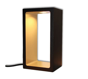 Artdelight Tischleuchte Corridor H 18 cm B 10 cm schwarz-matt gold Artdelight Tischleuchte Corridor H 18 cm B 10 cm schwarz-matt gold