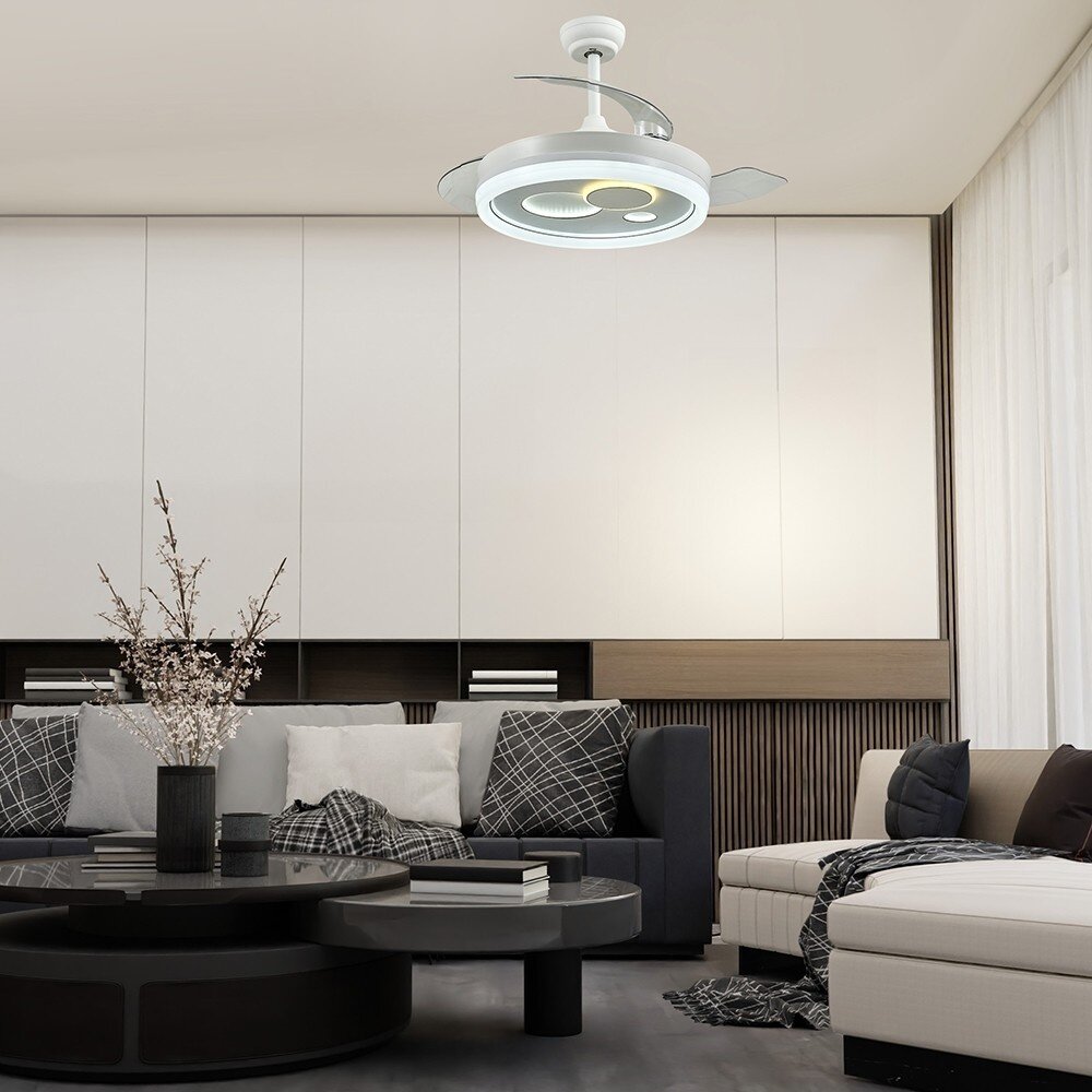 CristalRecord Deckenventilator Naira Ø 106 cm weiß