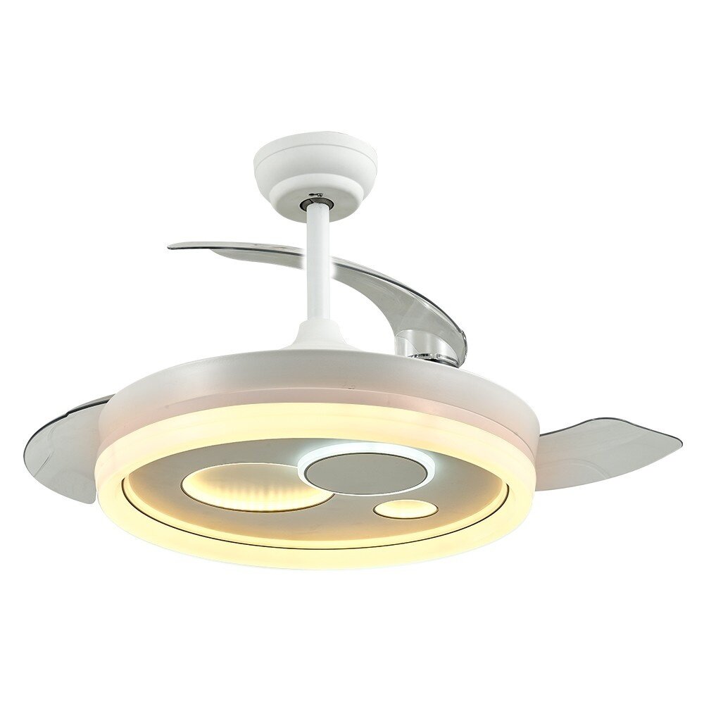 CristalRecord Deckenventilator Naira Ø 106 cm weiß