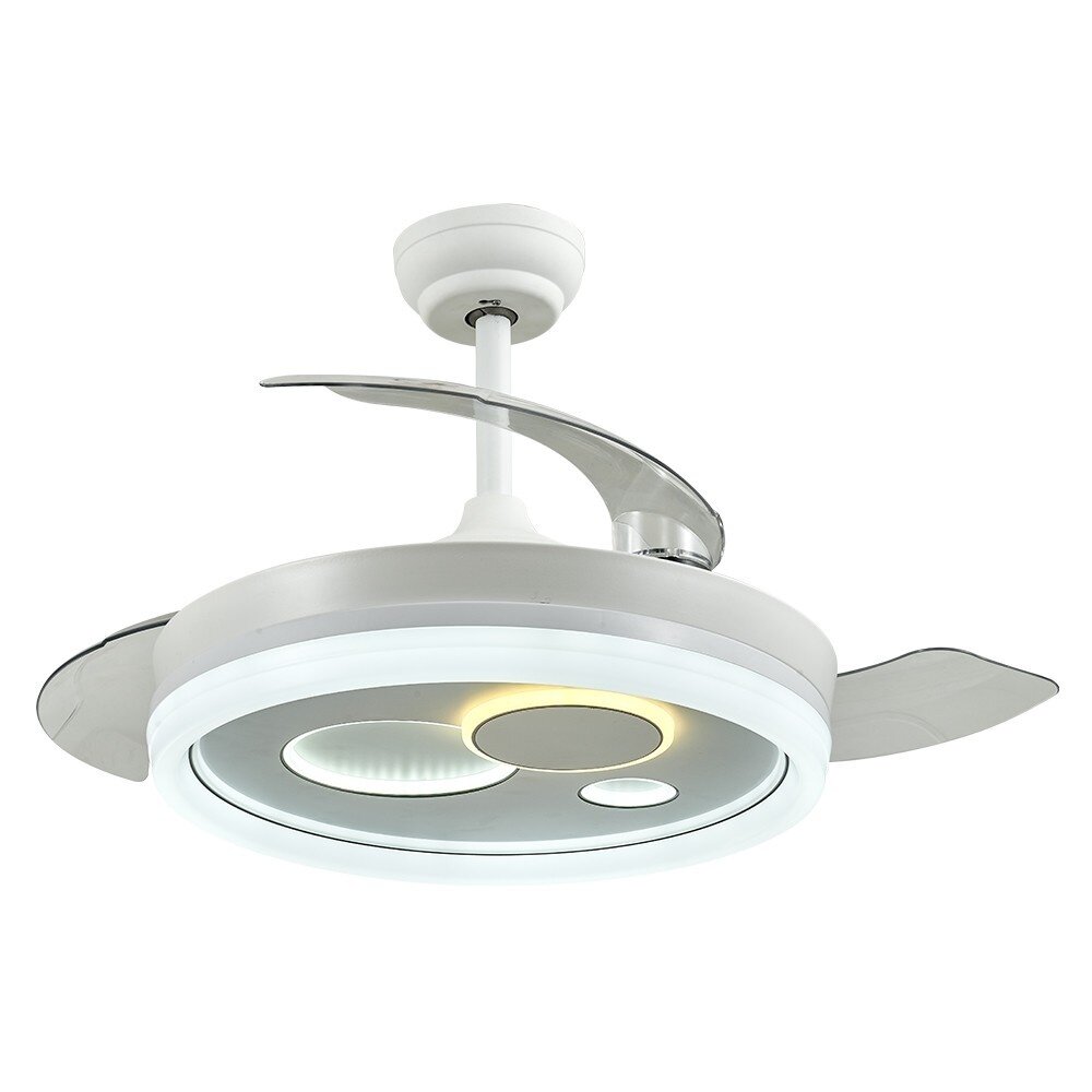 CristalRecord Deckenventilator Naira Ø 106 cm weiß