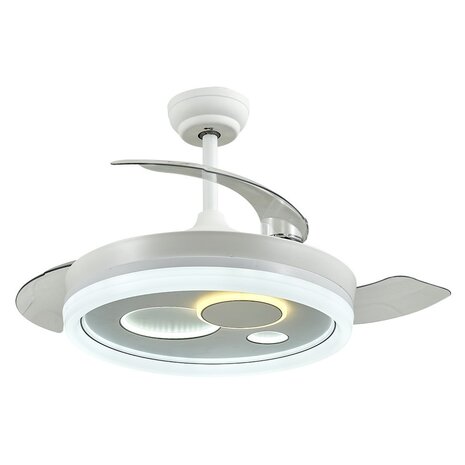 CristalRecord Deckenventilator Naira Ø 106 cm weiß