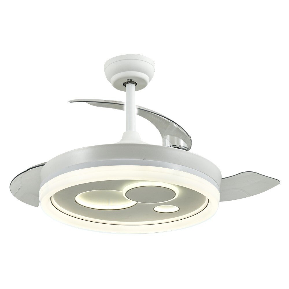 CristalRecord Deckenventilator Naira Ø 106 cm weiß